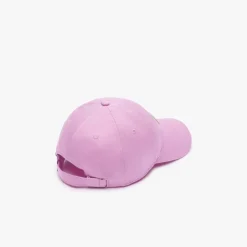 Lacoste Adjustable Cotton Twill Cap in Pink