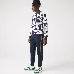 Lacoste Branded Tape Joggers in Blue