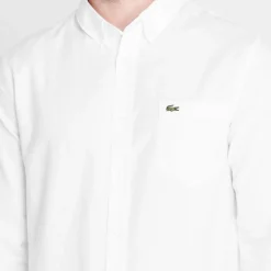 Lacoste Button Down Oxford Shirt in White