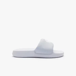 Lacoste Childrens Serve 1.0 Sliders in Light Blue
