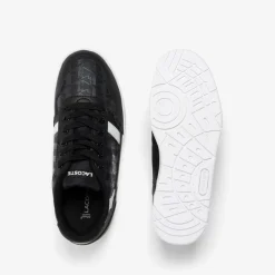 Lacoste Childrens T-Clip Trainers in Black-White
