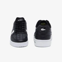 Lacoste Childrens T-Clip Trainers in Black-White