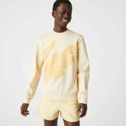 Lacoste Classic Fit Big Logo Sweatshirt in Yellow