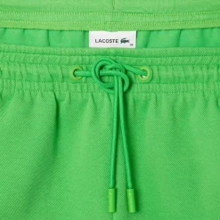Lacoste Contrast Panel Piqué Shorts in Green