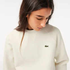 Lacoste Crew Neck Double Sided Piqué Jogger Sweatshirt in White