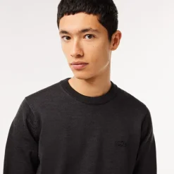 Lacoste Crew Neck Regular Fit Sweater in Black