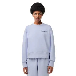 Lacoste Crew Neck Relaxed Fit Sweatshirt in Blue
