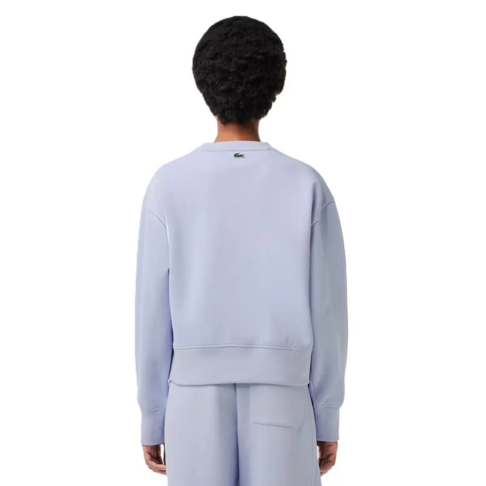 Lacoste Crew Neck Relaxed Fit Sweatshirt in Blue