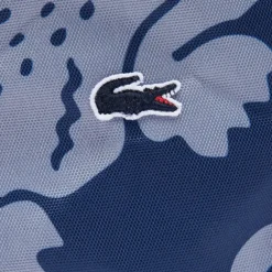 Lacoste Crocodile Print Backpack in Blue