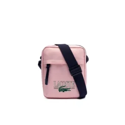Lacoste Crocodile Print Cross Body Bag in Pink