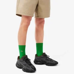 Lacoste Crocodile Print Trainers in White