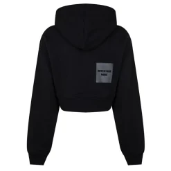 Lacoste Cropped Hooded Slim Fit Sweatshirt in Black