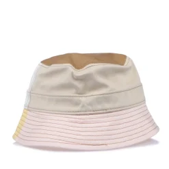 Lacoste Embroidered Crocodile Colourblock Bucket Hat in Pink