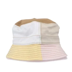 Lacoste Embroidered Crocodile Colourblock Bucket Hat in Pink