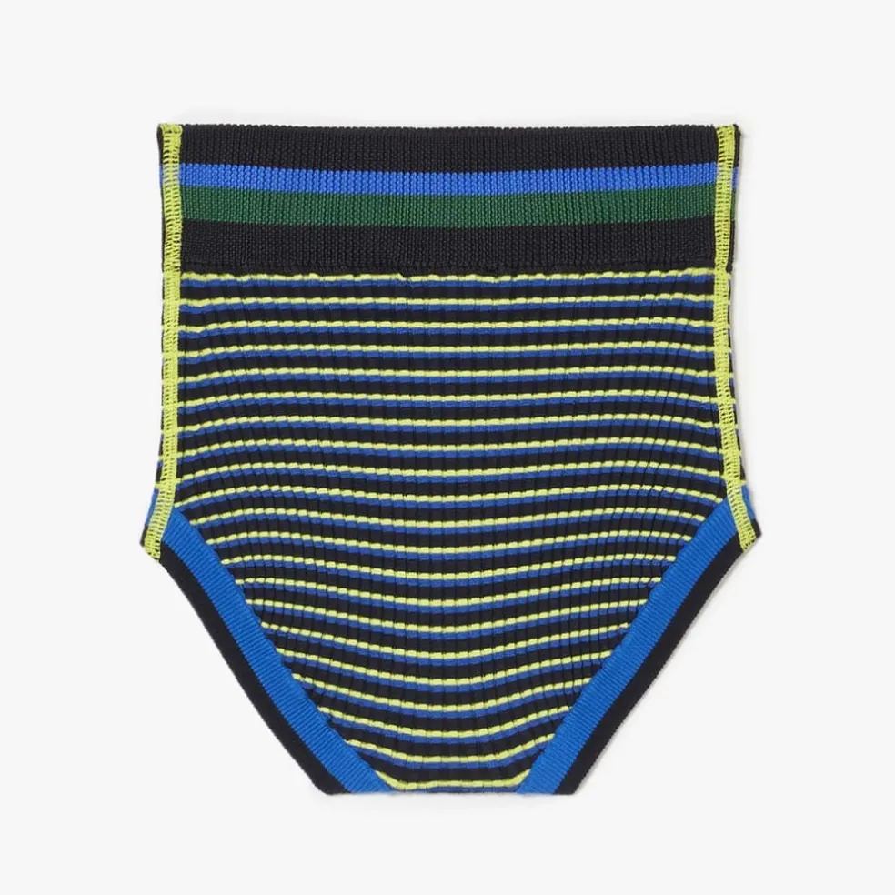Lacoste Goop Ribbed Knit Shorts in Blue