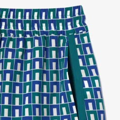 Lacoste Graphic Motif Draped Shorts in Blue