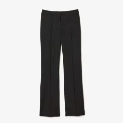 Lacoste High Waist Flared Dress Pants in Black