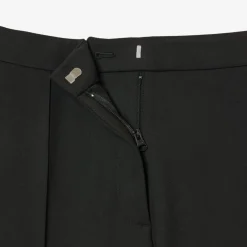 Lacoste High Waist Flared Dress Pants in Black