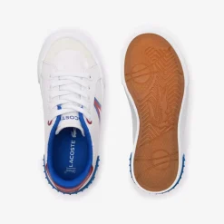 Lacoste Infants L004 Trainers in White red