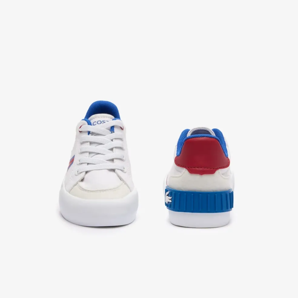 Lacoste Infants L004 Trainers in White red