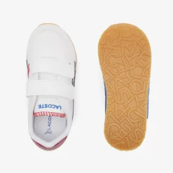 Lacoste Infants Partner Trainers in White red