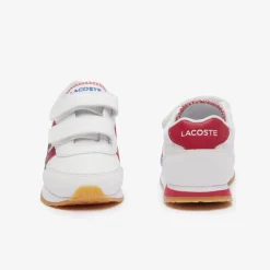 Lacoste Infants Partner Trainers in White red