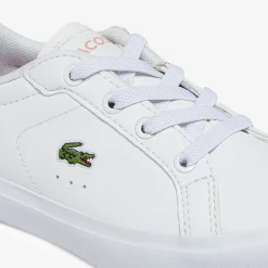 Lacoste Infants Powercourt Trainers in White pink
