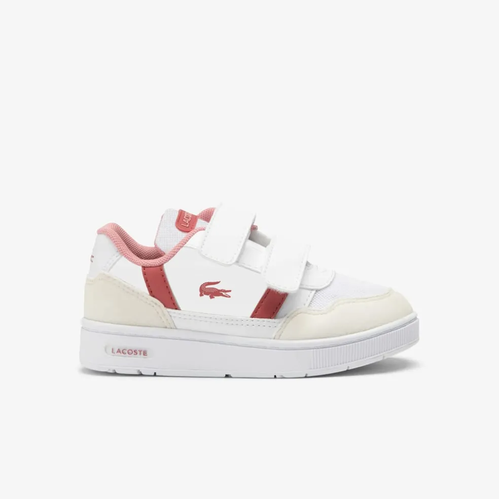 Lacoste Infants T-Clip Trainers in White pink
