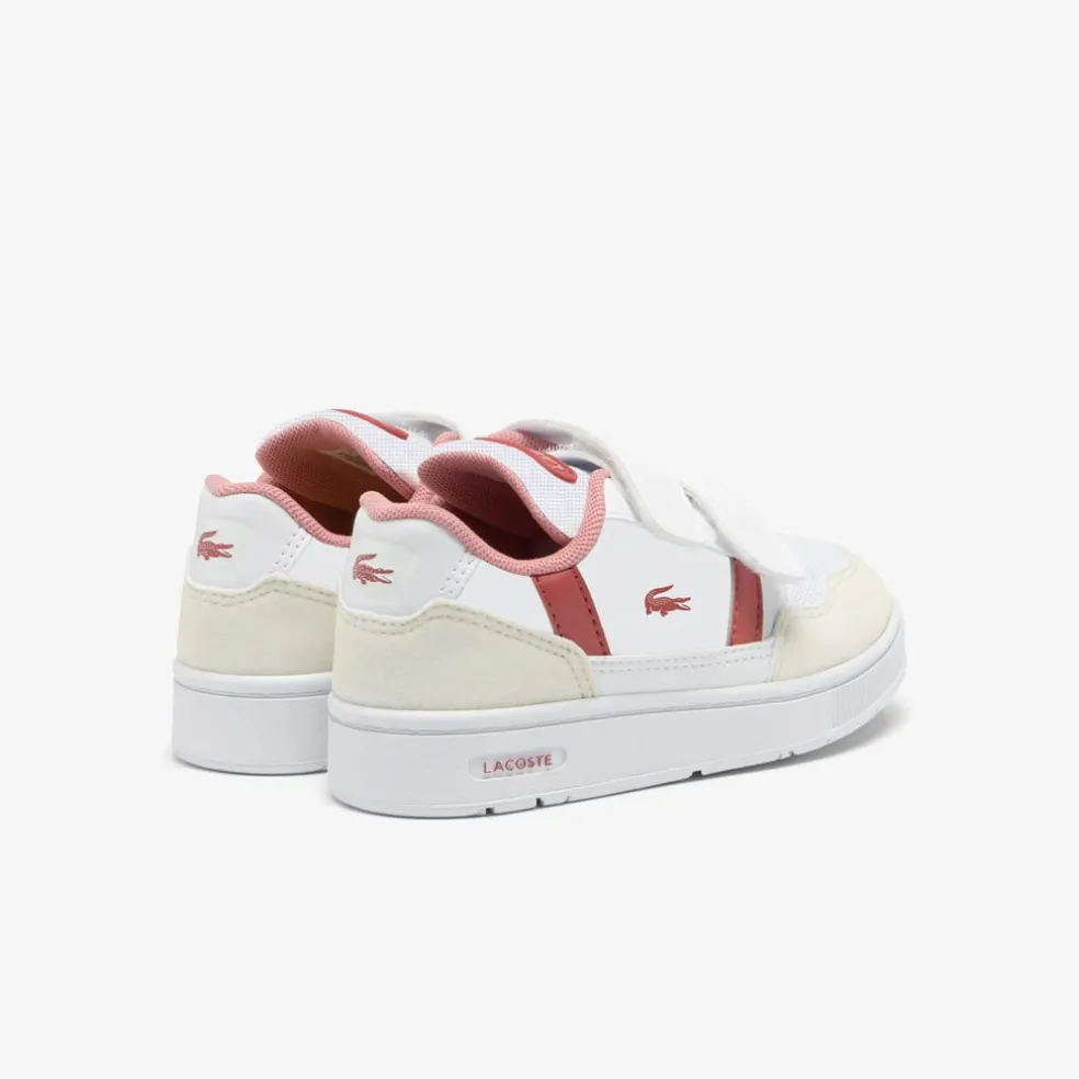 Lacoste Infants T-Clip Trainers in White pink