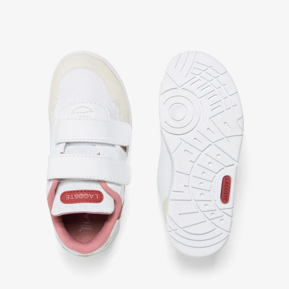 Lacoste Infants T-Clip Trainers in White pink