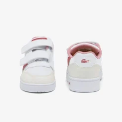 Lacoste Infants T-Clip Trainers in White pink