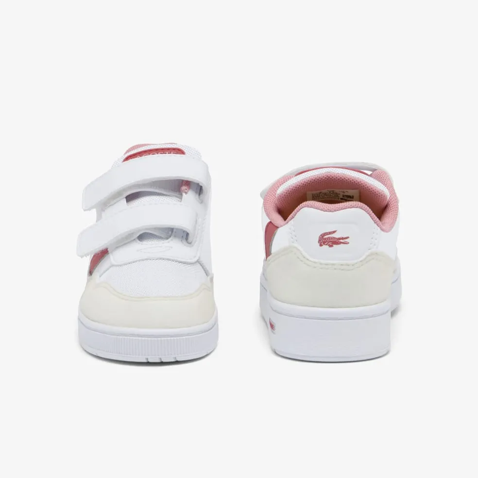 Lacoste Infants T-Clip Trainers in White pink