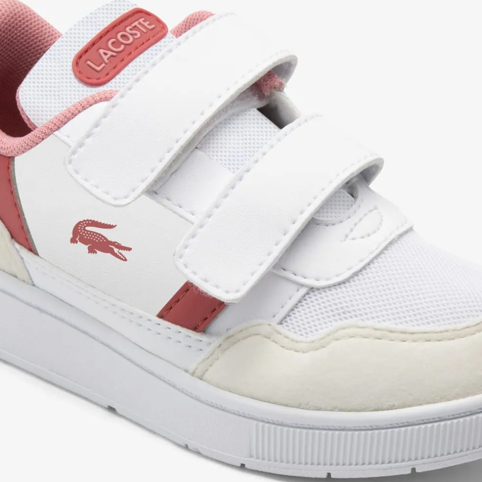 Lacoste Infants T-Clip Trainers in White pink