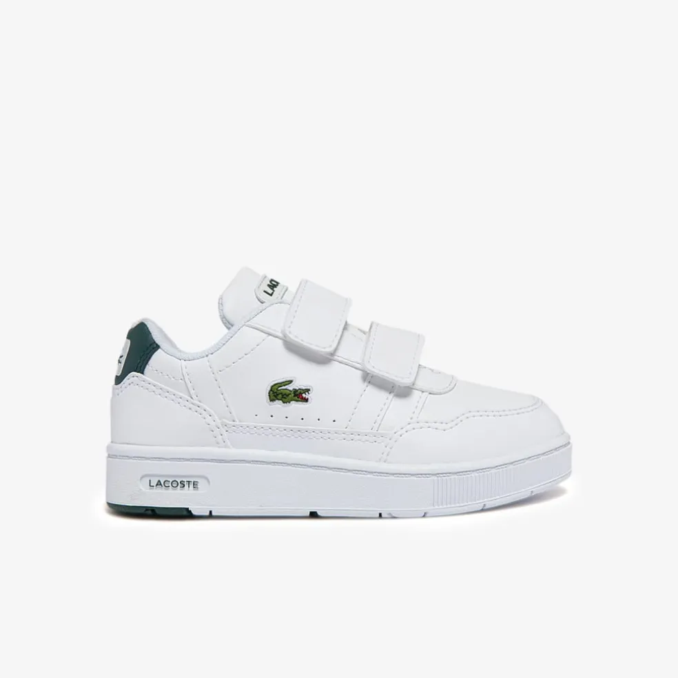 Lacoste Infants T-Clip Trainers in White Green