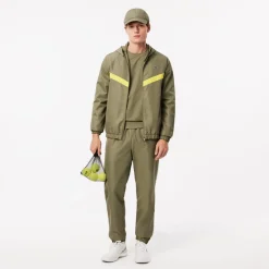 Lacoste Jacquard Interlock Tennis Sweatshirt in Khaki