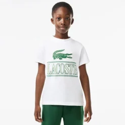 Lacoste Juniors Logo T-Shirt in White