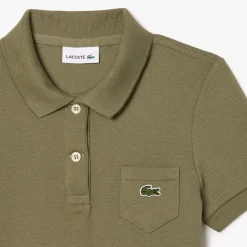 Lacoste Juniors Piqué Polo Dress in Khaki