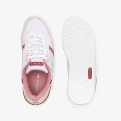 Lacoste Juniors T-Clip Trainers in White pink