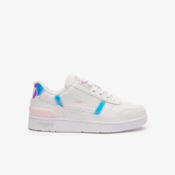 Lacoste Juniors T-Clip Trainers in White pink