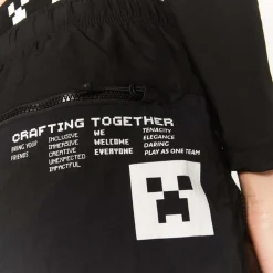 Lacoste Lacoste x Minecraft Nylon Bermuda Shorts in Black