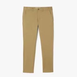 Lacoste Lightweight Slim-Fit Stretch Pants in Beige