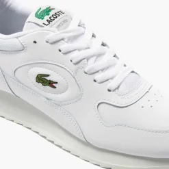 Lacoste Line Track Low Top Running Sneakers in White
