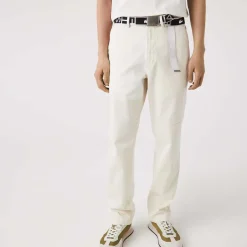 Lacoste Live Heritage Patchwork Organic Cotton Pants in Multi colour