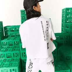 Lacoste Live Live x Minecraft Short Organic Cotton T-Shirt in White