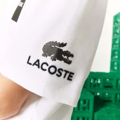 Lacoste Live Live x Minecraft Short Organic Cotton T-Shirt in White