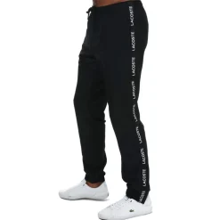 Lacoste Logo Tape Track Pants in Black