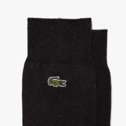 Lacoste Long Cotton Marl Socks in Black