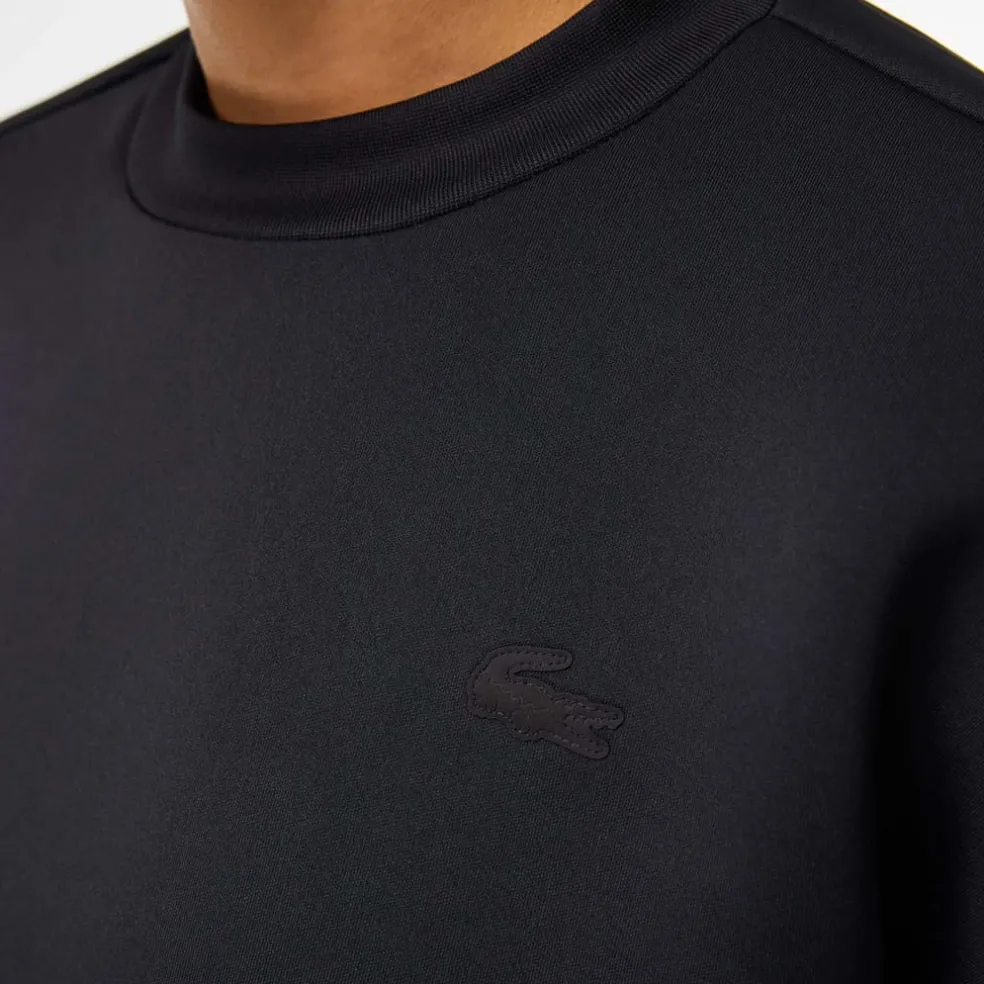 Lacoste Loose Fit Drawstring Sweatshirt in Black