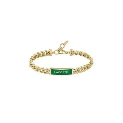 Lacoste Mens Fence Enamel Bracelet in Gold