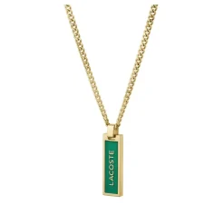 Lacoste Mens Fence Gold Necklace. in Gold